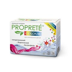 Безфосфатний пральний порошок для прання кольорових речей Proprete, 1 кг