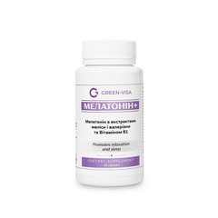 Комплекс Мелатонин+ Фитофорте (бессоница, ночные и ранние пробуждения, тревожность, депрессия, заболевания Альцгеймера и Паркинсона) Грин Виза, 60 капсул