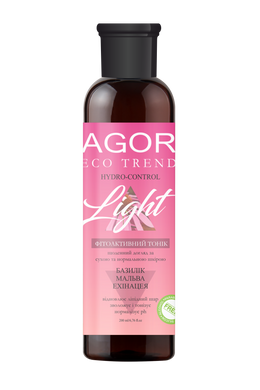 Фитоактивный тоник "LIGHT" для сухой и нормальной кожи, Agor, 200 мл
