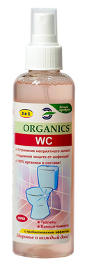 Пробиотический спрей для устранения неприятного запаха в туалетах, в ванных комнатах, Organics WC, 200 мл