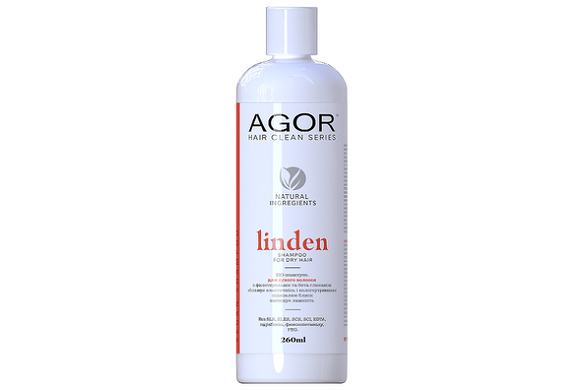 Біо-шампунь LINDEN для сухого волосся (vegan), AGOR, 250 мл