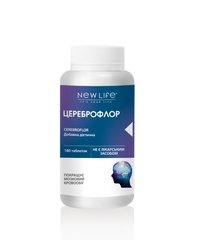 Цереброфлор / Cerebroflor (для мозку і судин), NEW LIFE, 180 таблеток