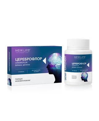 Добавка диетическая Цереброфлор (Cerebroflor), NEW LIFE, 60 таблеток