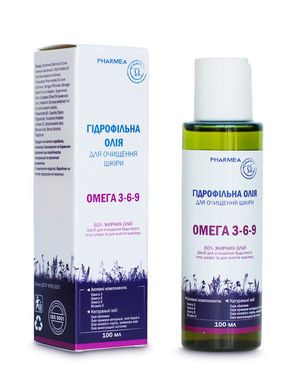 Гідрофільна олія для очищення шкіри, серія Omega 3-6-9,  Pharmea, 100 мл